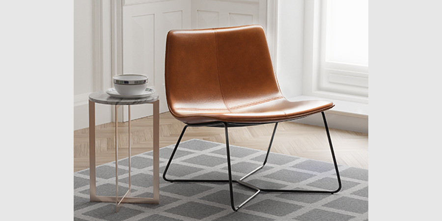 3D Render of Modern Leather Chair